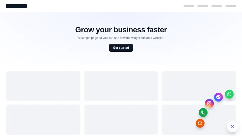 Glass contact fan floating widget